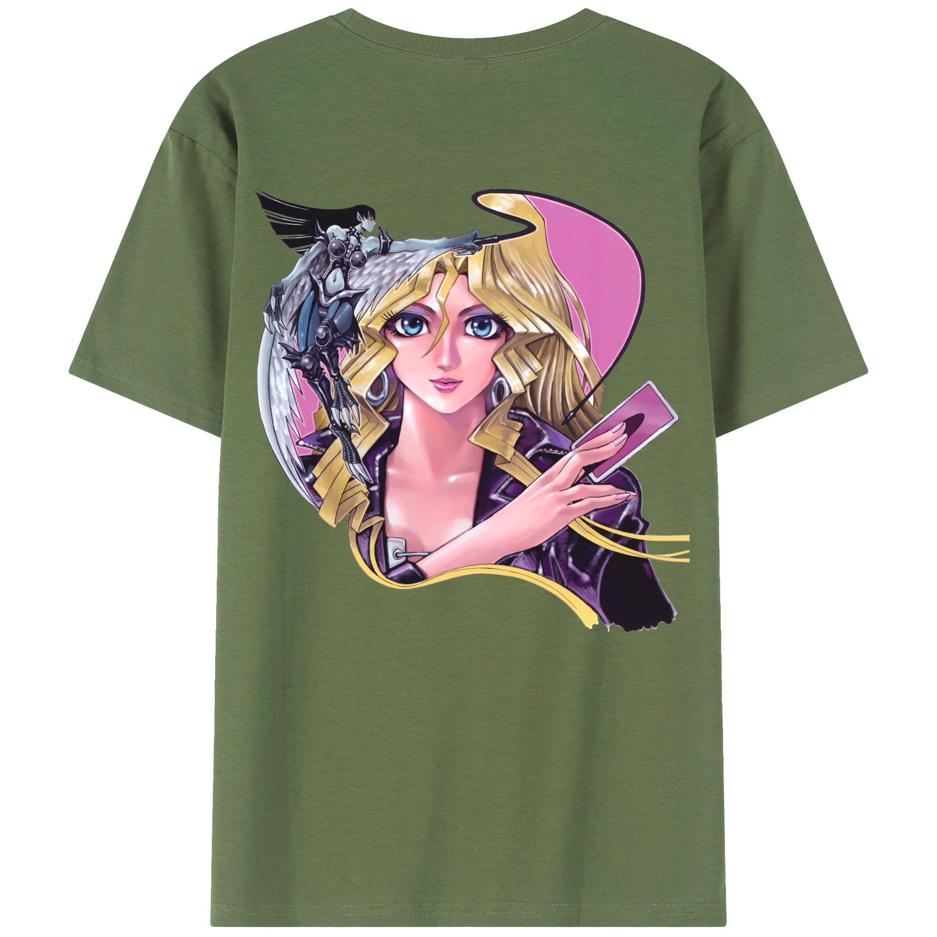 （画像用） 遊☆戯☆王 Yu-Gi-Oh! 綿100％ メンズ半袖Tシャツ（バックプリント） 通気性